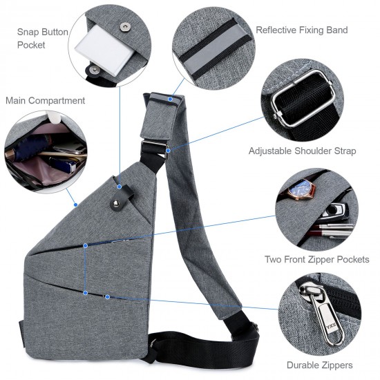Sling Pack Slim Crossbody Backpack Lightweight Casual Chest Bag for Outdoor Sport Travel Hiking Sling Pack Slim Crossbody Backpack Lightweight Casual Chest Bag for Outdoor Sport Travel Hiking
