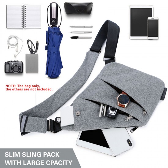 Sling Pack Slim Crossbody Backpack Lightweight Casual Chest Bag for Outdoor Sport Travel Hiking Sling Pack Slim Crossbody Backpack Lightweight Casual Chest Bag for Outdoor Sport Travel Hiking