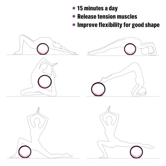 Yoga Wheel Dharma Yoga Pose Wheel 12.5x5In Yoga Circle Ring Strong Roller Yoga Back Stretcher Balance Accessory Yoga Wheel Dharma Yoga Pose Wheel 12.5x5In Yoga Circle Ring Strong Roller Yoga Back Stretcher Balance Accessory