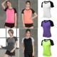 Women Workout T-shirt Raglan Short Sleeves Splicing O Neck Quick Dry Running Performance Exercise Gym Baselayer Sport Shirts Casual Tops Women Workout T-shirt Raglan Short Sleeves Splicing O Neck Quick Dry Running Performance Exercise Gym Baselayer Sport Shirts Casual Tops