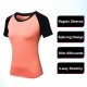 Women Workout T-shirt Raglan Short Sleeves Splicing O Neck Quick Dry Running Performance Exercise Gym Baselayer Sport Shirts Casual Tops Women Workout T-shirt Raglan Short Sleeves Splicing O Neck Quick Dry Running Performance Exercise Gym Baselayer Sport Shirts Casual Tops