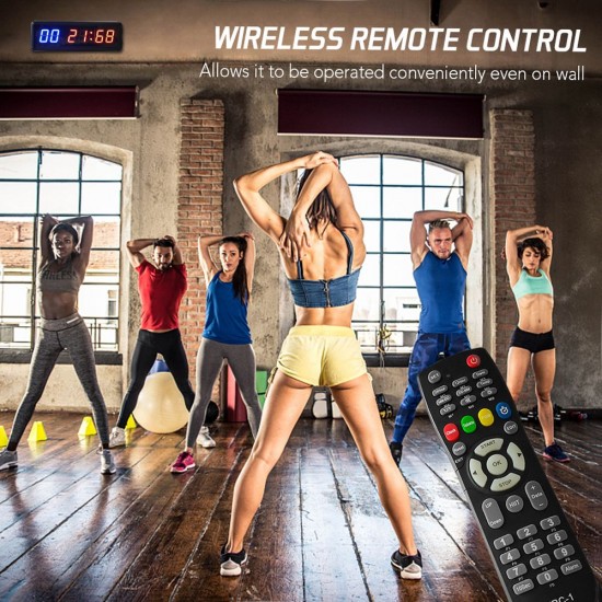 1.5in Gym Timer Stopwatch with Remote Countdown/up Clock for Home Gym Fitness Training Interval Timer Clock with Wall Mount Brackets 1.5in Gym Timer Stopwatch with Remote Countdown/up Clock for Home Gym Fitness Training Interval Timer Clock with Wall Mount Brackets